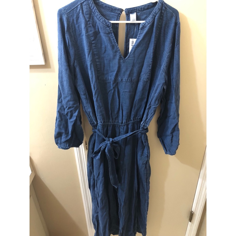 Old Navy Chambray Tie Jumpsuit